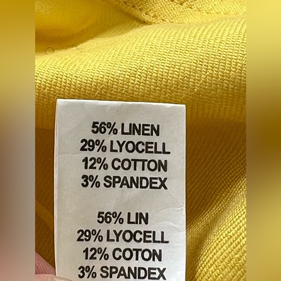 NWT Ramy Brook Women’s size 6 Emme linen blend Crop top in Sun kissed yellow - Picture 7 of 7